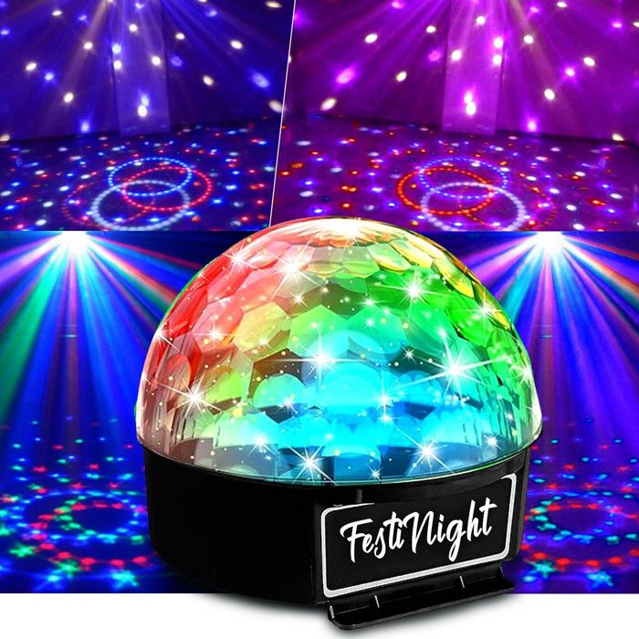 Jeu De Lumiere Boule Disco 3 En 1 Avec Télécommande - Effets