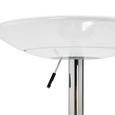 1721NEU® Table de bar-Table de Bistrot Table de Comptoir Table de Cuisine Contemporain Blanc Ø60 cm ABS-2
