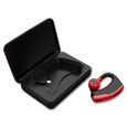 Ecouteur Bluetooth Oreillette Bluetooth 5.0, Ecouteurs sans Fil pivotante à 270 ° avec Cas de Charge rouge-2