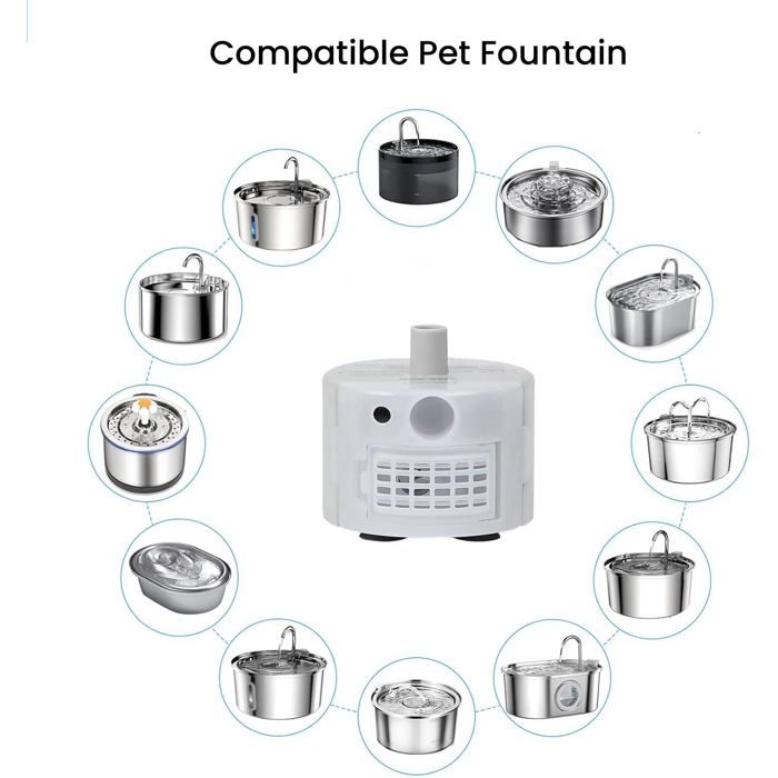 Pompe De Remplacement JY-830 Pour Fontaine à Eau Chat – Compatible W7 – Ultra Silencieuse