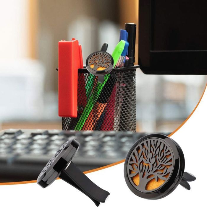 Diffuseur D'huiles Essentielles Pour Voiture - Clip Sur Ventilation, Acier Inox, Avec 10 Pads En Feutre - 2