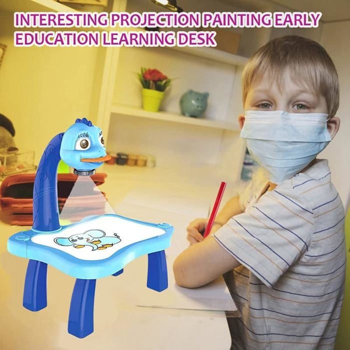 Projecteur De Dessin Intelligent Pour Enfants - Jouet Éducatif Créatif Avec 12 Stylos