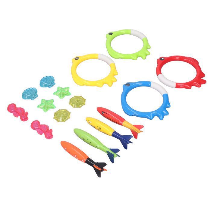 Lot de 6 Jouets de Plongée pour Enfants, Jouet de Baignade Coulant avec Boîte Rangement et Animaux Flottants Cadeau Amusant pour Garçons et Filles