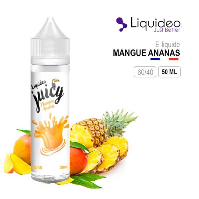 E-LIQUIDE LIQUIDEO - MANGUE ANANAS 50ML EN 0MG