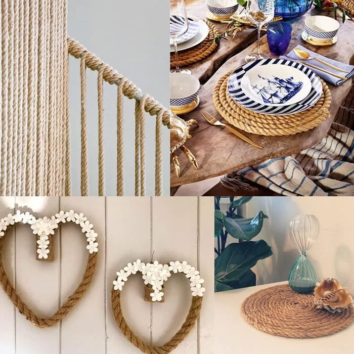 Ficelle De Jute Naturelle - 100m - 3mm - Corde Chanvre Pour Jardinage, Deco, Bricolage