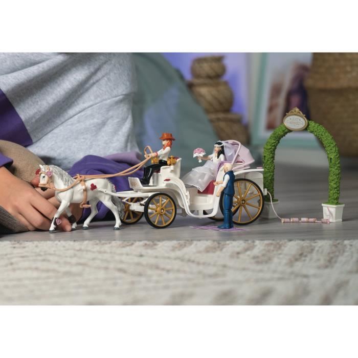 Schleich Horse Club – Calèche Pour Cheval – Figurine Et Accessoires – 42467