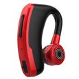 Ecouteur Bluetooth Oreillette Bluetooth 5.0, Ecouteurs sans Fil pivotante à 270 ° avec Cas de Charge rouge-3