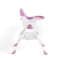 Chaise haute pour bébé, chaise pour repas bébé, évolutive pliable et ajustable, chaise de salle à manger pour enfants- violet-3