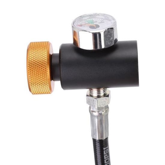 Adaptateur De Recharge CO2 W21.8-14 Adaptateur De Recharge De Cylindre CO2 avec Tuyau for Le Remplissage du R/éservoir Sodastream avec Jauge Taille : 36