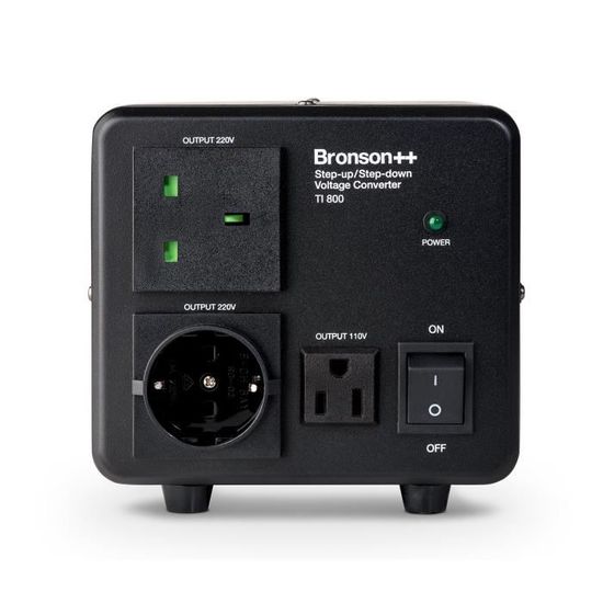 Bronson++ HE-D 3000 Transformateur 110 Volts Sortie AC Bronson 3000W Haute efficacit/é//Faible Bruit USA Convertisseur de Tension 3000 Watts