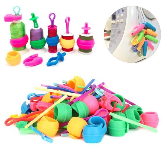 180 Pièces Support de Contrôle de Bobines de Fil Coloré Machine à Coudre Bobines de Fil à Broder Organisant des Accessoires D/'appariement Copains de Canette