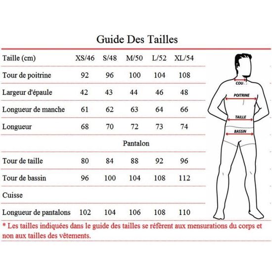 Guide taille costume homme clearance