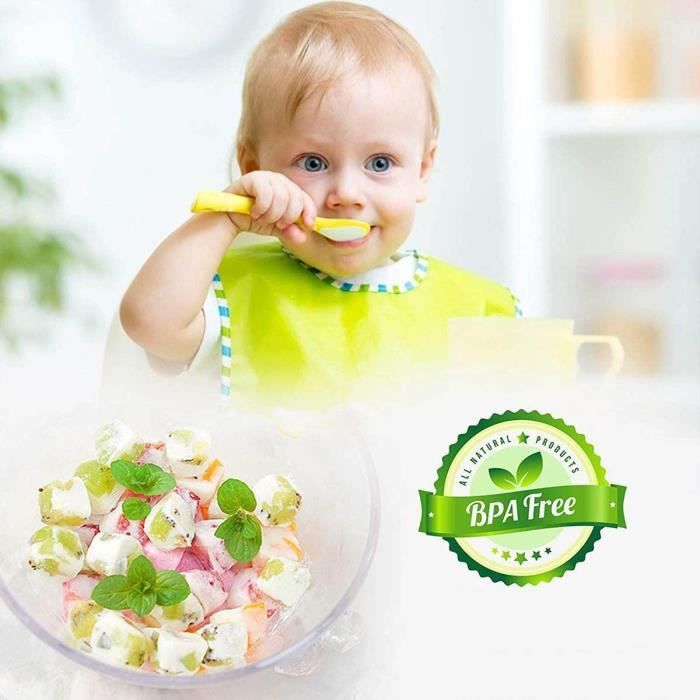 Lot De 2 Bacs à Glaçons Et 2 Compte-gouttes En Silicone Carrés Mini