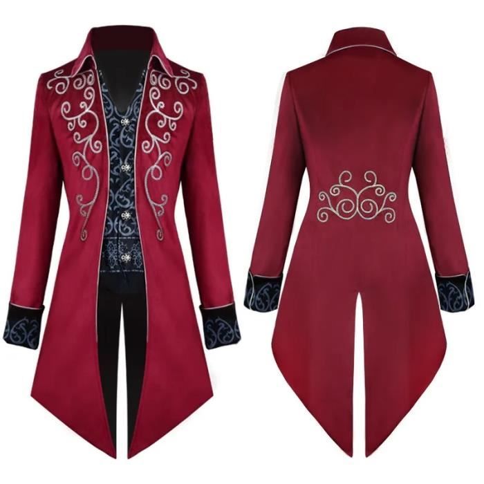 Costume Prince Homme Gothique Steampunk - Manteau Frack Victorien Médiéval