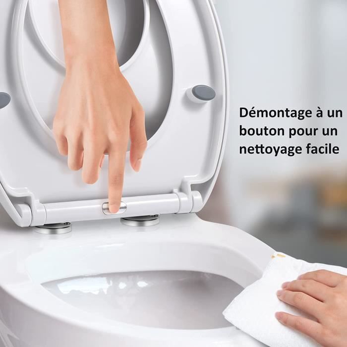 Abattant wc familial lunette de toilette en polyéthylène pour adultes artic  - Conforama