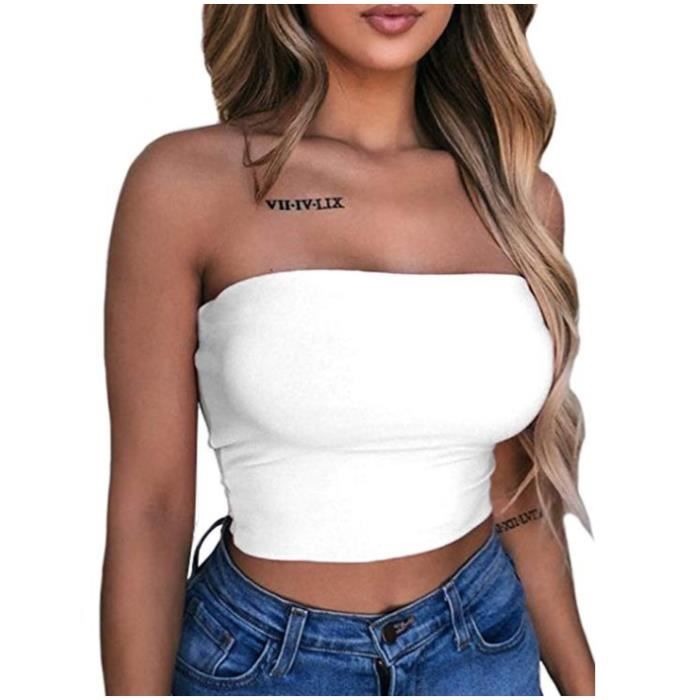 Débardeur sans bretelle femme online