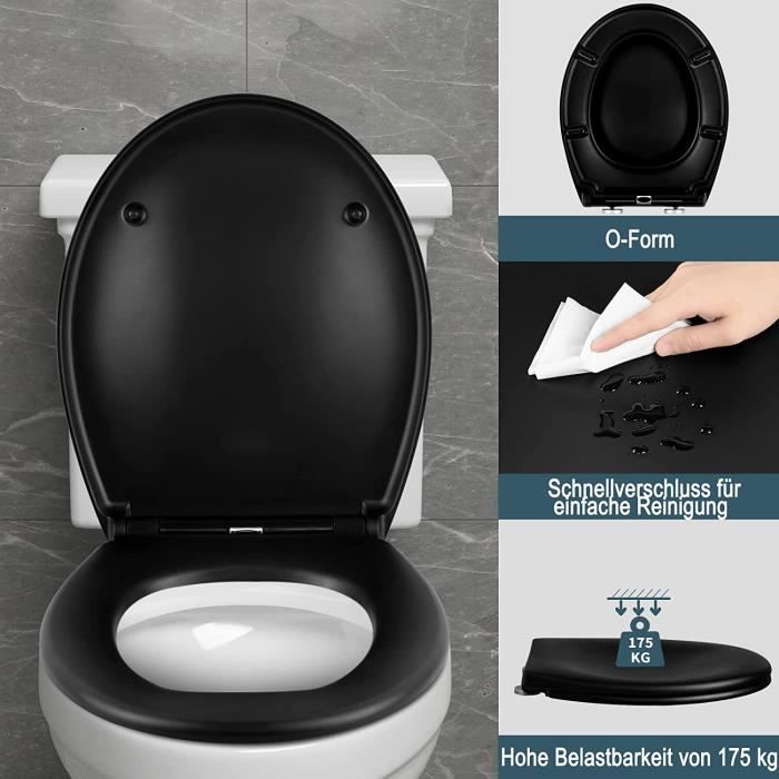 Siege de toilette noir sale