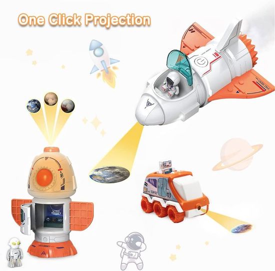 Ensemble de Jouets Éducatifs d'Exploration Spatiale pour Enfants avec Station de Fusée et Figurines d'Astronaute Ensemble de Jouets Éducatifs d'Exploration Spatiale pour Enfants avec Station de Fusée et Figurines d'Astronaute