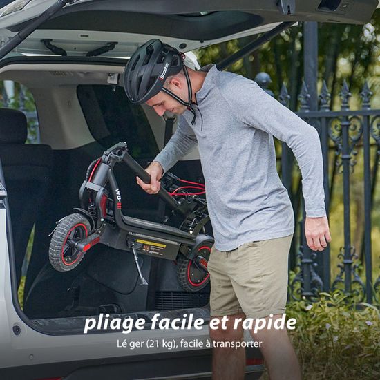 Scooter Électrique Pliable Adulte 500W – Autonomie 38km – Vitesse 25km/h – Charge 120kg – UL2272