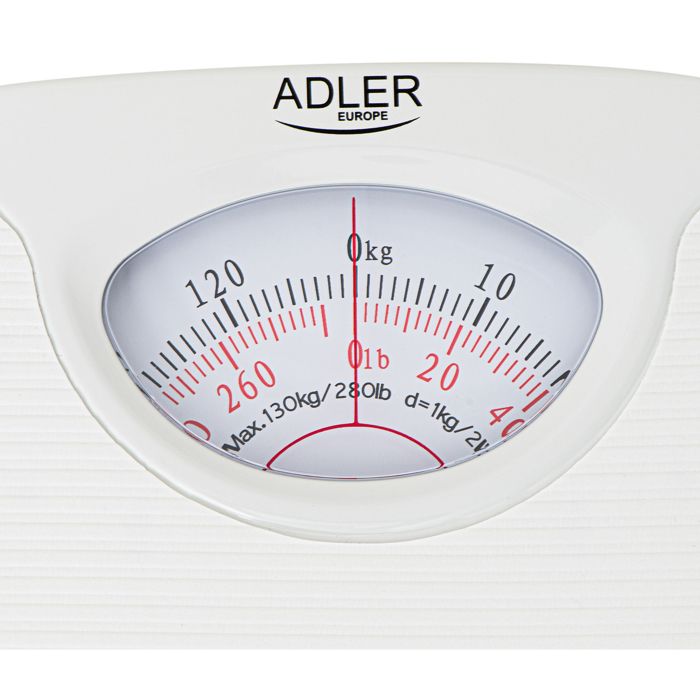 Pèse-personne Mécanique Adler AD8151W - 130kg - Sans Piles - Analogique - Neuf