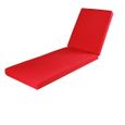 Coussin imperméable  outdoor pour bain de soleil largeur 70 cm x 200 cm épaisseur 8 cm rouge Rouge-0
