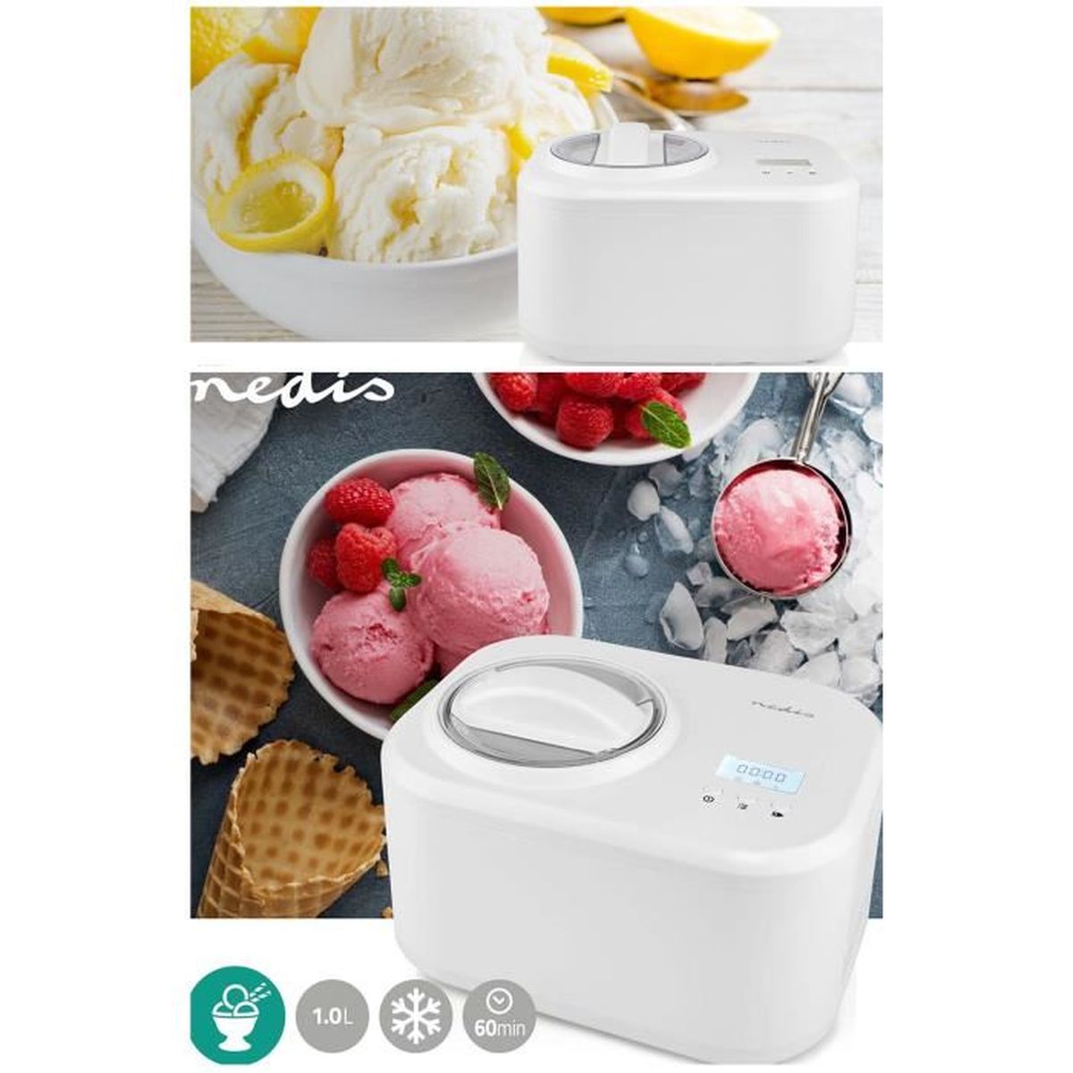 Sorbetière électrique Rival 4 Quarts - Modèle 8804-BL - Bleue - Neuf