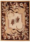 TAPISO Tapis Salon Poils Courts ATLAS Marron Beige Moutarde Feuilles Polypropylène Intérieur 160x220 cm