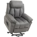HOMCOM - fauteuil de relaxation - velours (100% polyester) - 96x93x105cm - Gris clair
