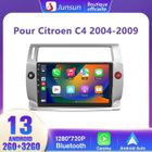 JUNSUN Autoradio Android 13 2Go+32Go pour Citroen C4 2004-2009 avec 9''écran Tactile,Carplay GPS WiFi USB SD Bluetooth Android Auto