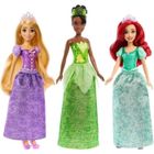 Mattel Princesses Disney Coffret de 3 poupées Tiana + Rapunzel + Ariel +accessoires et décors à double face à colorier, HLW45