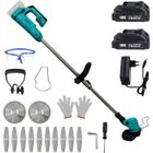 MAWIRON Coupe Bordures sans Fil 18V- Moteur en Cuivre - 2x 3.0Ah Batteries - Charge rapide Longueur Ajustable 90-126cm