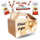 PRO DISTRI Ballotin Plaisir d'Offrir et son assortiment de 100 chocolats KINDER Schokobons, Mini Bueno, Country et Maxi