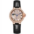 Montre pour Femme - RMEGA - Quartz - Analogique - Cuir - Noir