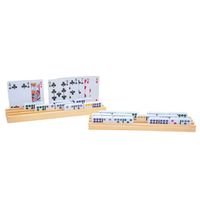 Porte-cartes et portes dominos en bois - Engelhart - Lot de 4 - Adulte - A partir de 5 ans - Durée du jeu 50 min