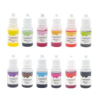 12 bouteilles 10 ml de qualité alimentaire pigments colorants respectueux de la peau biscuits bombes de bain bricolage fabrication