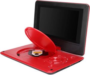 LECTEUR DVD PORTABLE rouge Lecteur DVD Portable, écran LCD Pivotant de 