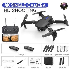 DRONE Noir Simple 4K 2B - Drone RC E88Pro avec caméra HD
