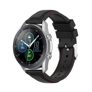MONTRE 22 mm Montre Bracelet pour Samsung Galaxy Watch 3 45mm / Samsung Gear S3 Noir