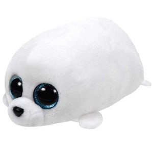 PELUCHE TY TEENY BEANIE BOO'S MINI COLLECTION TIGRE BLANC YEUX BLEU 10 CM  2016