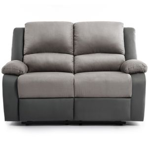 CANAPE RELAXATION Canapé Relaxation 2 places LOUNGITUDE LEO - Gris -