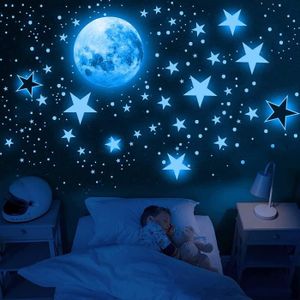 Sticker mural lumineux Autocollant fluorescent de météore d'étoiles de  système solaire Stickers fluo décoration chambre d'enfant - Cdiscount Maison