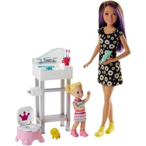 POUPÉE Barbie - Coffret poupée Skipper baby-sitter appren