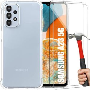 COQUE - BUMPER Coque pour Samsung Galaxy A23 5G - Protection Renforcée + 2 Verres Trempés Transparents