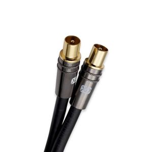 Adaptateur M/âle /à Femelle C/âble Trois Voies Connecteurs Antenne Coaxial TV R/épartiteur