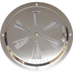 Grille de ventilation ronde réglable, 90-160 mm, maille blanche