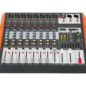 Table de mixage 8 canaux avec amplificateur 1000 Watts intégré, Bluetooth,  MP3/USB/SD, 16 effets digitaux, Entrée RCA, Sonorisation Professionnelle, DJ,  Discothèque