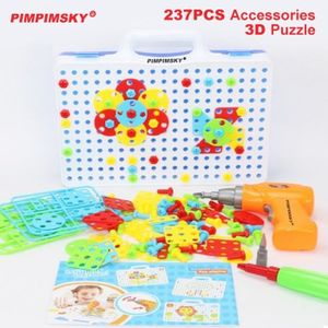 Rtomry Mosaique Puzzle Enfant Jeux Enfant 3 4 Ans Jeu de Construction Kit  223 Pcs Activité