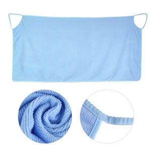 SORTIE DE BAIN SURENHAP jupe de bain Bretelles portable femmes jupe robe serviette de bain enveloppement Spa plage bleu linge drap Bleu