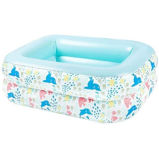 Pataugeoire Opblaasbaar pour enfants 90 x 30 cm, avec fond à bulles de sécurité, pour