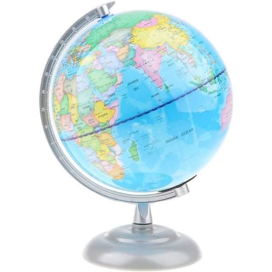 Globe Rotatif Personnalisable 22 Cm - Avec 6 Feutres Effaçables - Pour Enfants à Partir De 6 Ans - Apprentissage Géographie Ludique
